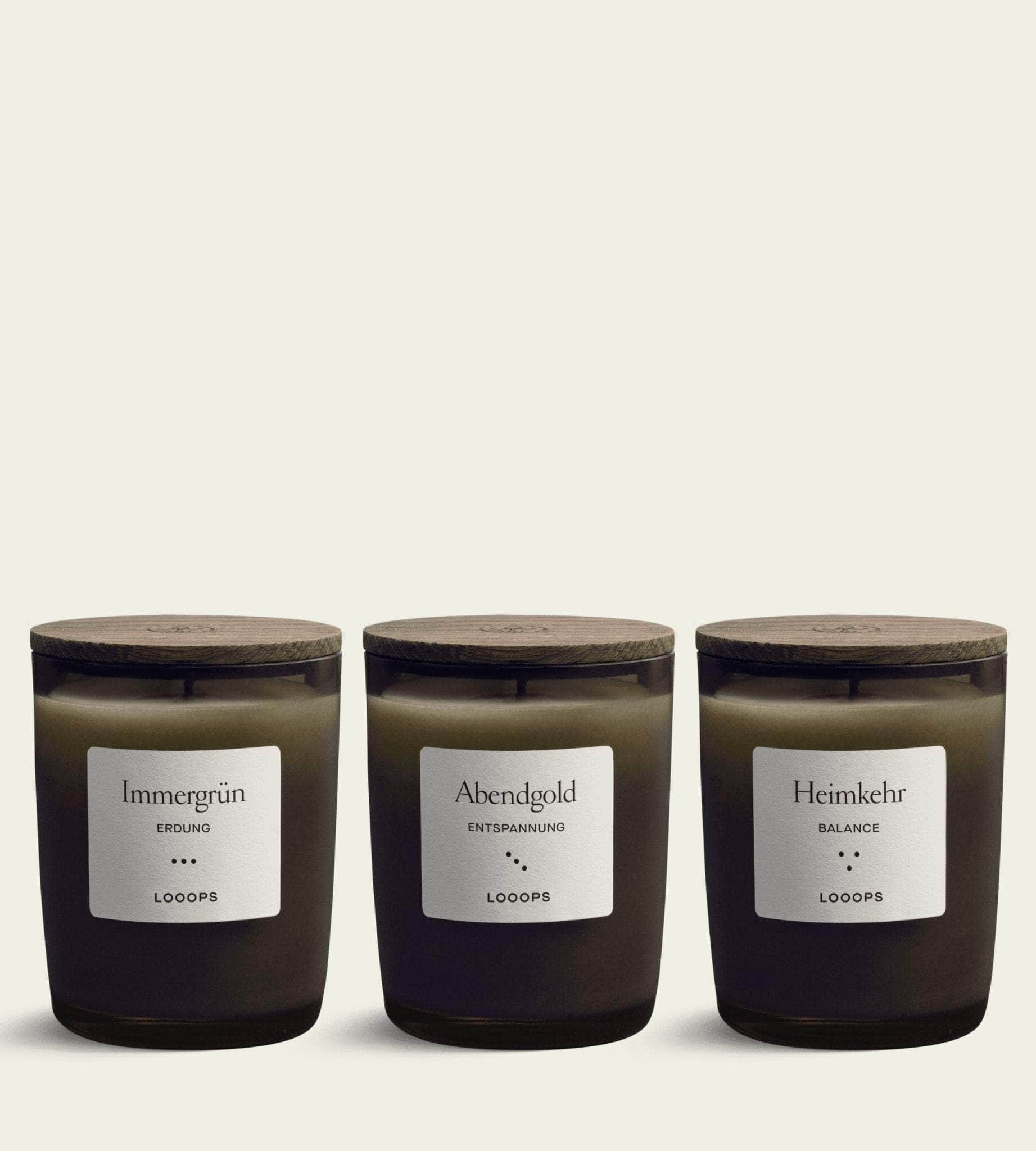 Looops Geschenkbox "Die vierte Jahreszeit" – 3er Duftkerzen Set
