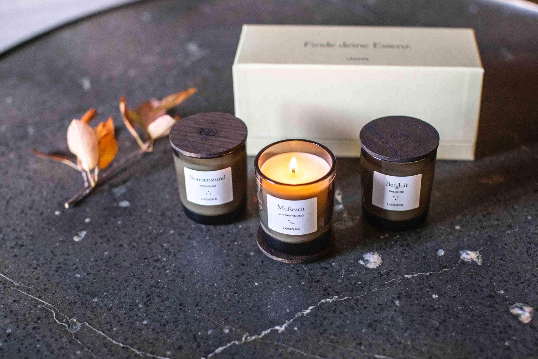 Looops Geschenkbox "Klassiker" – 3er Duftkerzen Set