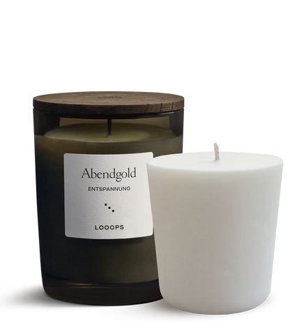 Set: Abendgold scented candle  + Refill 250 g