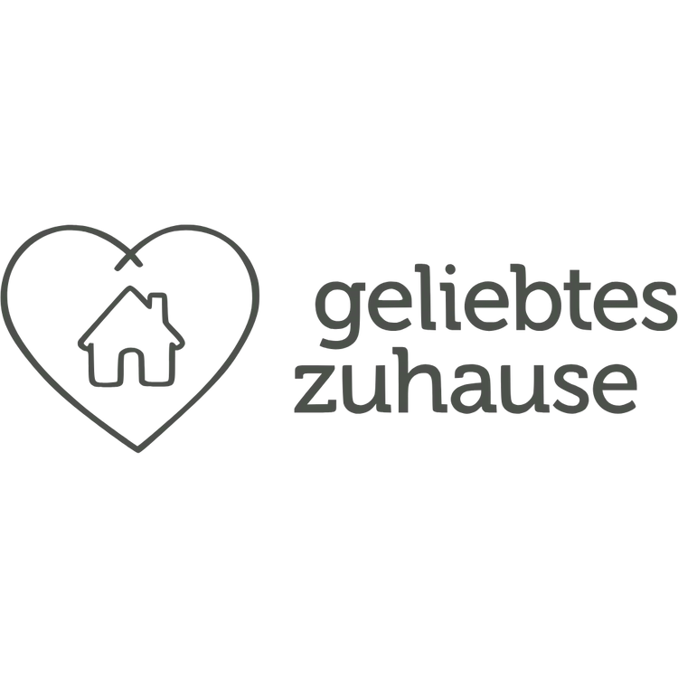 Graues Logo Geliebtes Zuhause