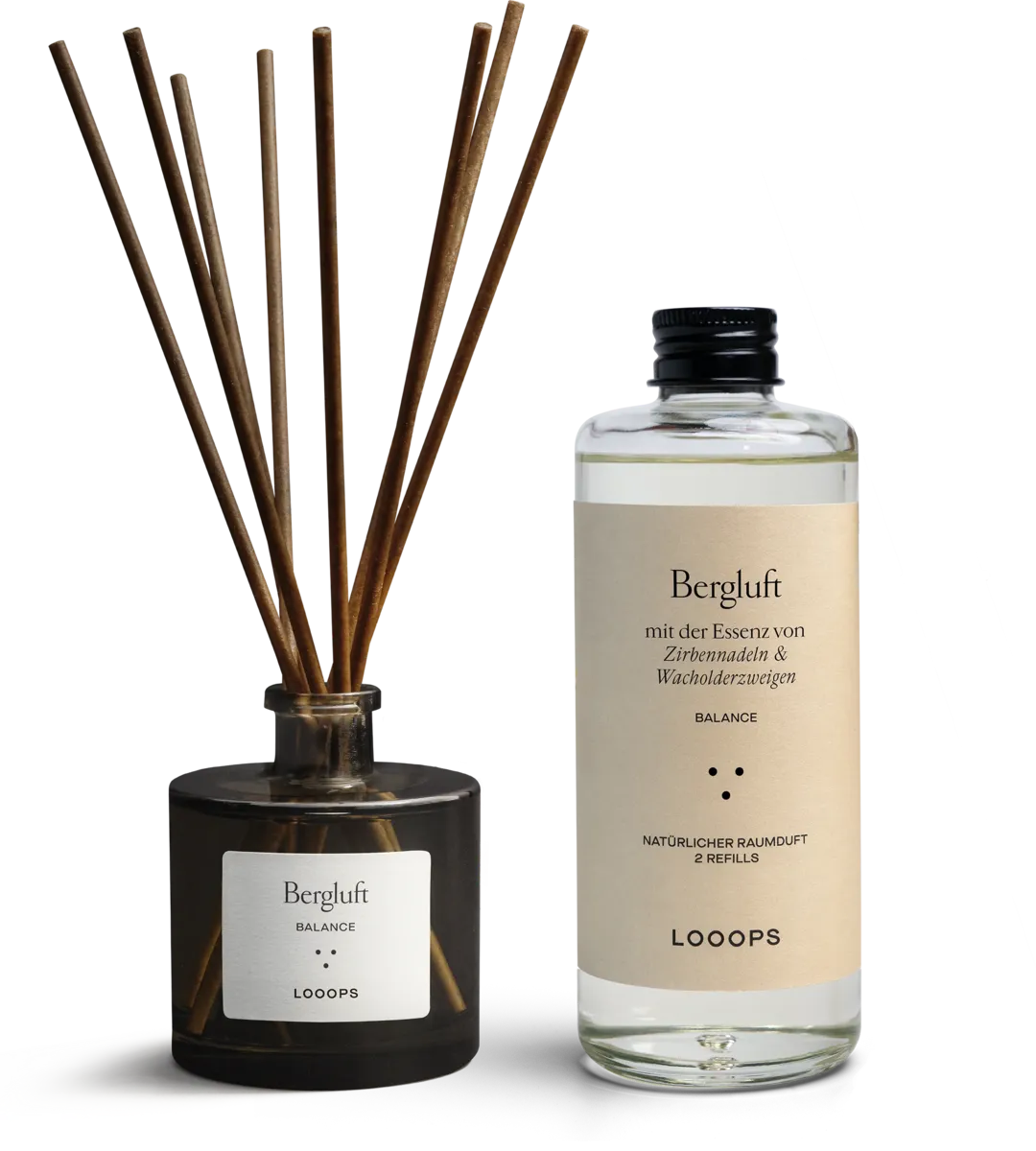 Reed diffuser Bergluft with glass bottle