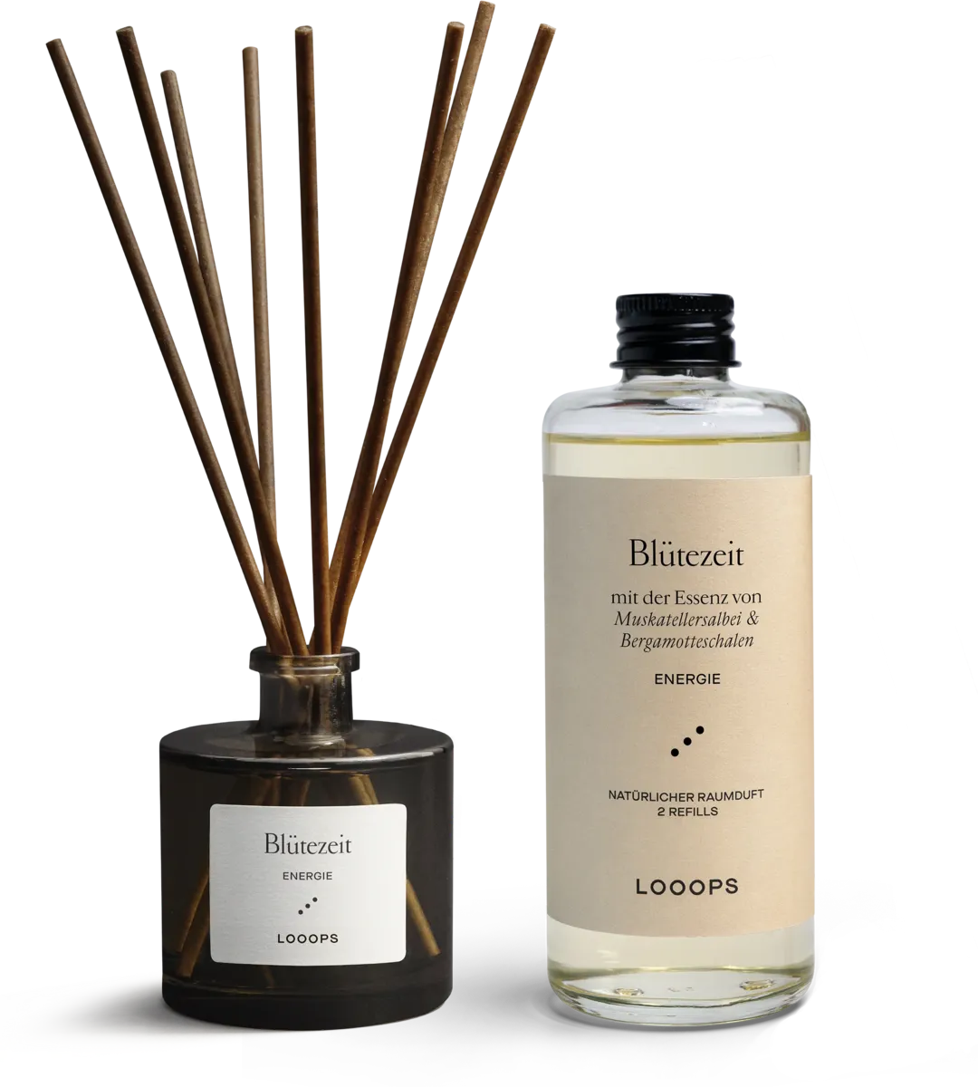Reed diffuser Blütezeit with glass bottle