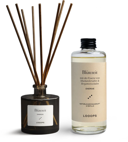 Reed diffuser Blütezeit with glass bottle