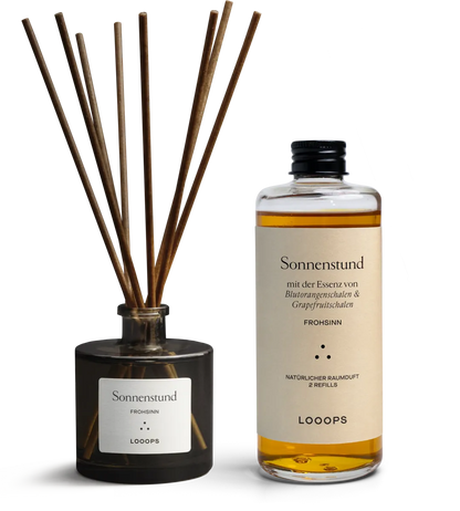 Reed diffuser Sonnenstund with glass bottle