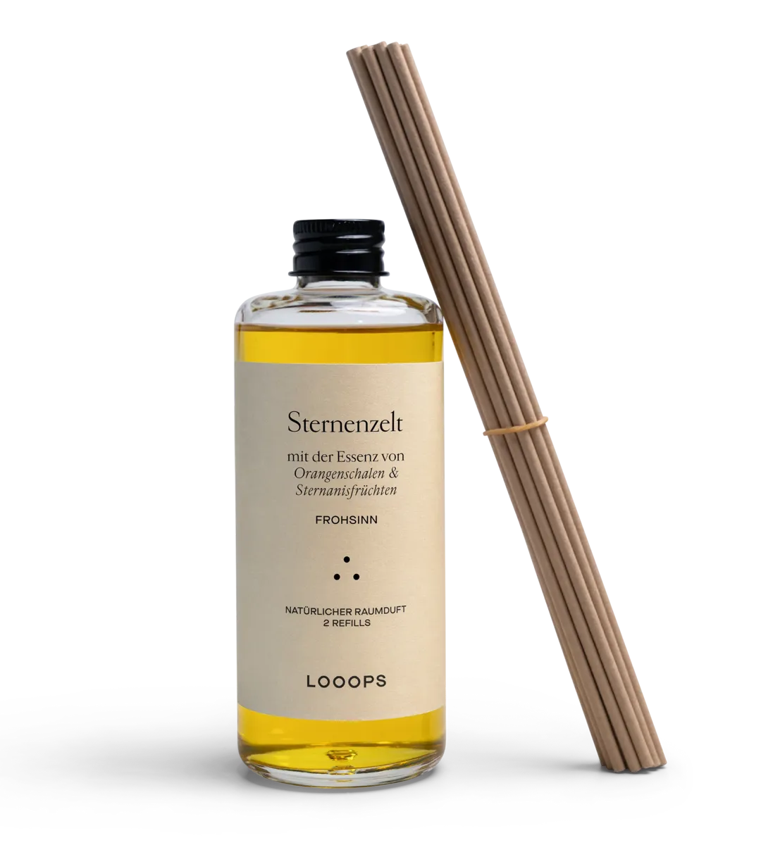 Glass bottle room fragrance Sternenzelt with paper sticks