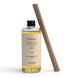 Glass bottle room fragrance Waldruhe with paper sticks