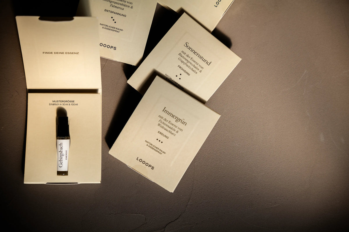 Looops Duftproben-Kärtchen mit Mini-Spray-Fläschchen