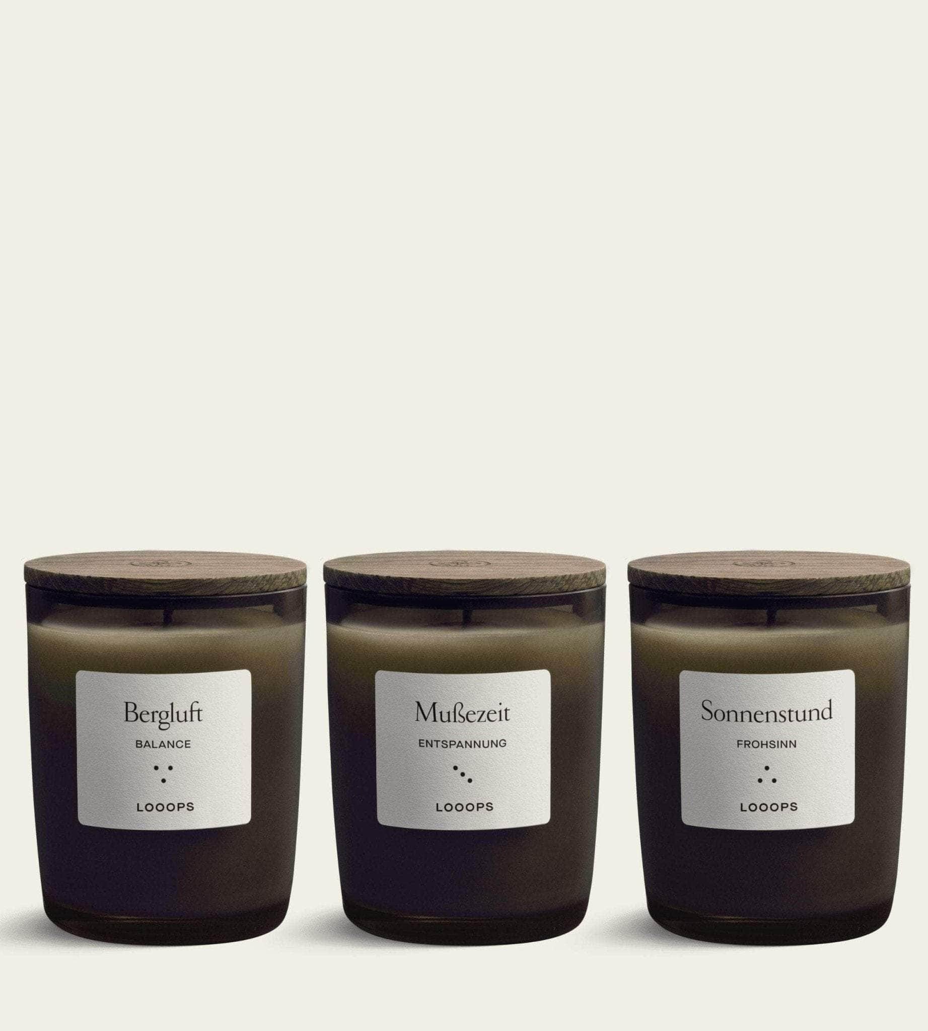 Looops Gift Box "Classic" – Set of 3 scented candles
